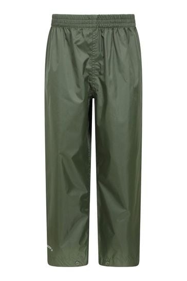 Mountain Warehouse Green Pakka Waterproof Over Trousers - Kids