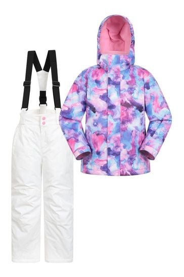 Mountain Warehouse chaqueta de esquí rosa y conjunto de pantalones - Niño