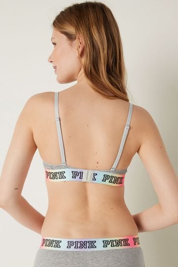 Buy Victoria's Secret PINK Grey Rainbow Band Smooth Super Push Up Bra from  Next Luxembourg