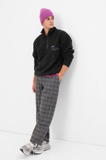 Gap Black Arctic Mock Neck Pullover Fleece