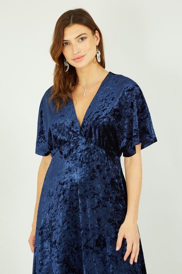Modcloth blue velvet dress online