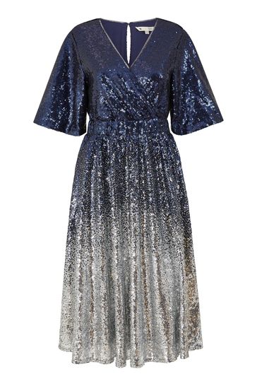 Buy Yumi Ombre Sequin Midi Wrap Dress from Next Singapore