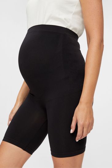 Mamalicious Black Maternity Over The Bump Seamless Support Shorts