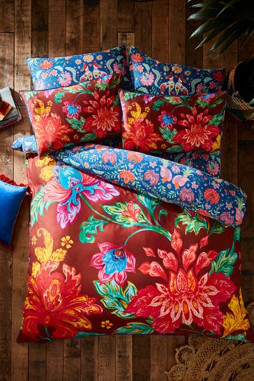 Joe Browns Black Bright and Bold Floral Reversible Bed Set