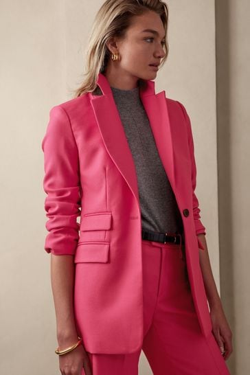 Banana republic pink wool coat outlet