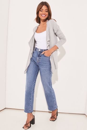 Light grey waterfall best sale cardigan