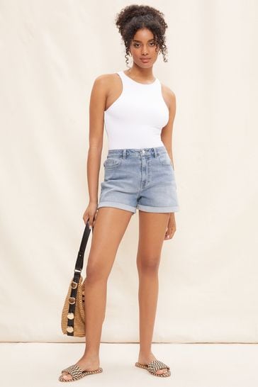 Friends Like These Light Blue Summer Denim Boyfriend Shorts