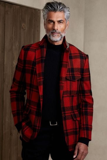 Tartan suit jacket hotsell mens