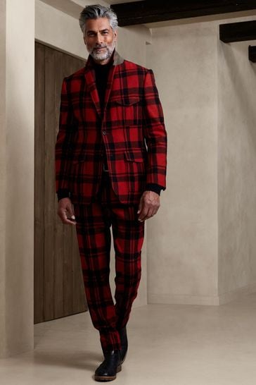 Buy Banana Republic Red Val Plaid Suit Jacket from Next Ireland