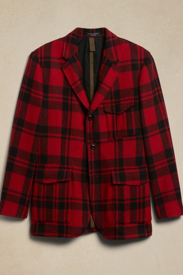 Mens red hotsell wool blazer