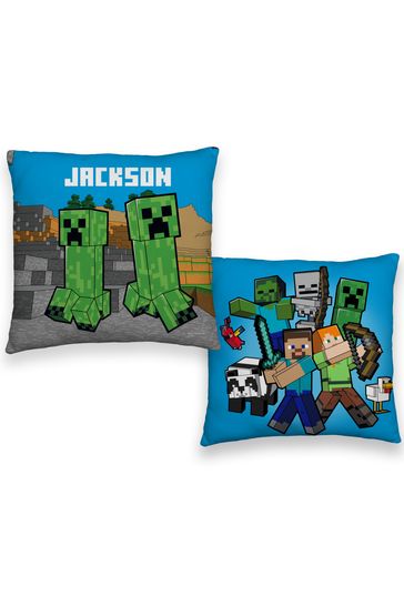 Minecraft shop throw pillow