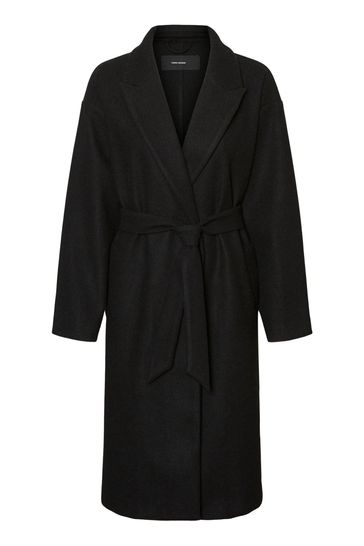 Vero moda long top sleeve self tie coat