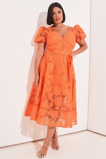 Lipsy best sale orange dress