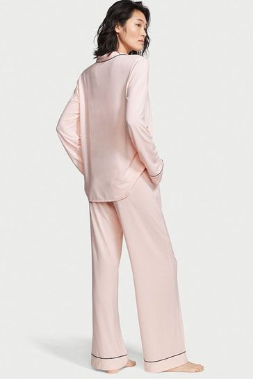 Buy Victoria s Secret Purest Pink Mom Heart Modal Long Pyjamas