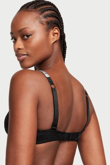 Buy Victoria s Secret Black Shine Strap Lace Bralette from Next