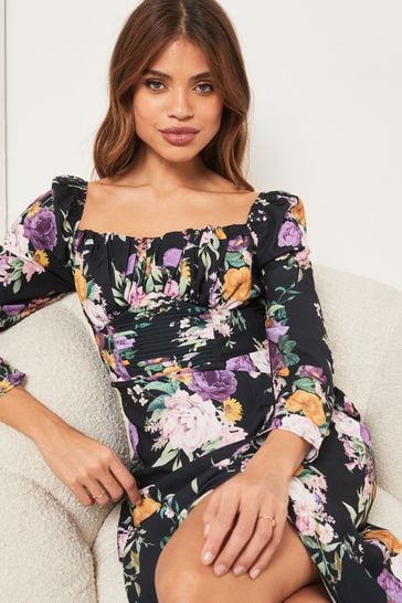 Lipsy floral print cheap midi dress
