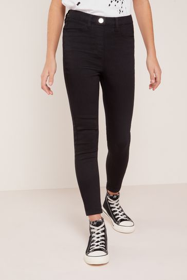 Lipsy Black High Waisted Pockets Jeggings