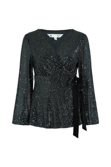 Black sequin on sale wrap