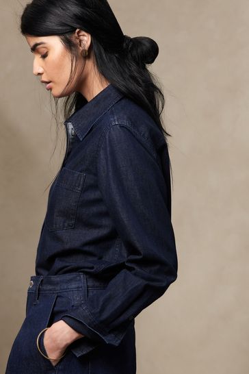 Denim sheath online dress banana republic