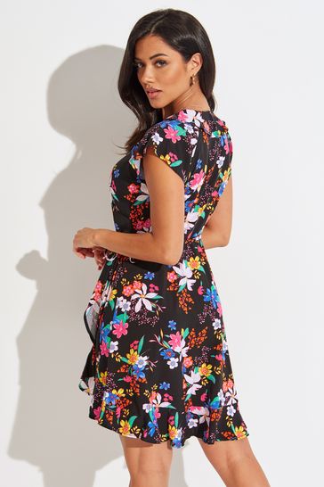 Loft black wrap dress hotsell
