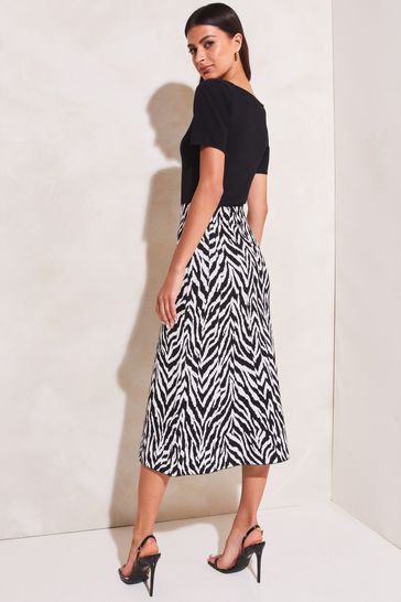 Lipsy zebra wrap midi skirt clearance
