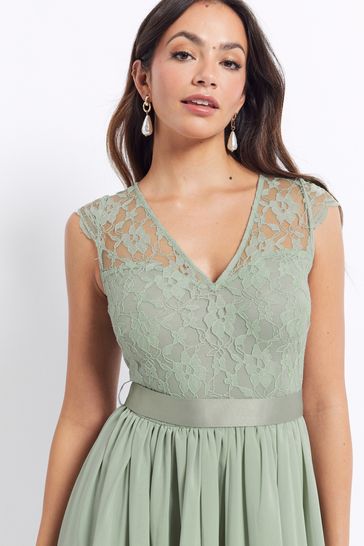 Green lace outlet maxi dress
