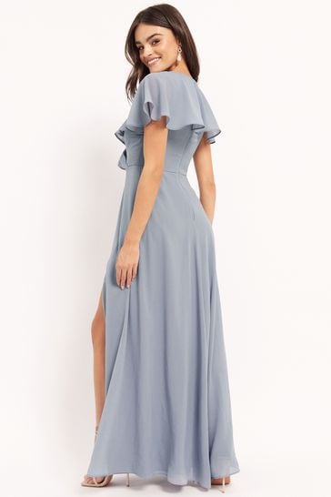 Chiffon maxi sale dress with split