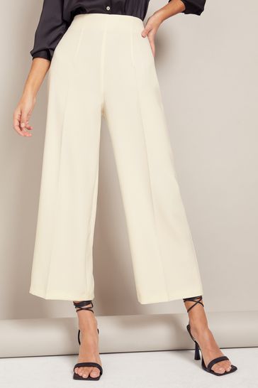 Friends Like These Ivory White Wide Leg Tailored Trousers