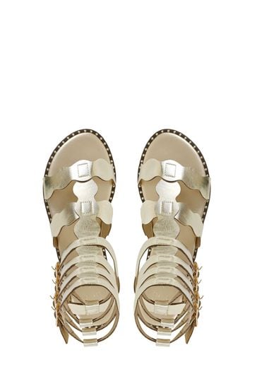 Tall gold gladiator sandals sale