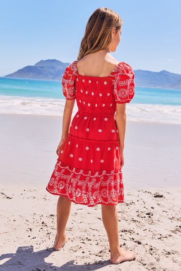Lipsy tiered hotsell broderie dress