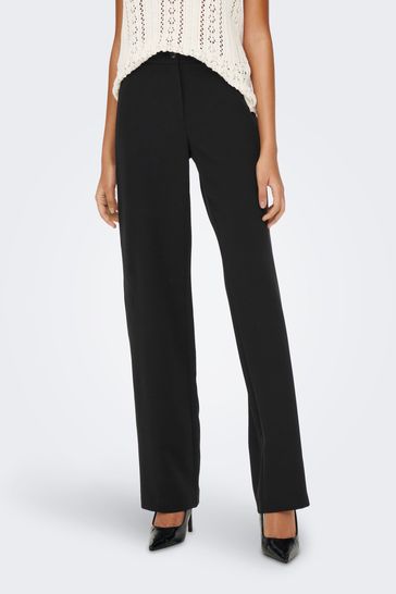 ONLY Black Straight Leg Smart Trouser