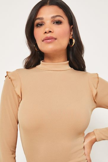 Camel high hotsell neck top