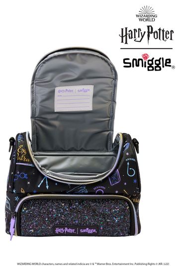 Smiggle Purple Harry Potter Double Decker Lunchbox with Strap