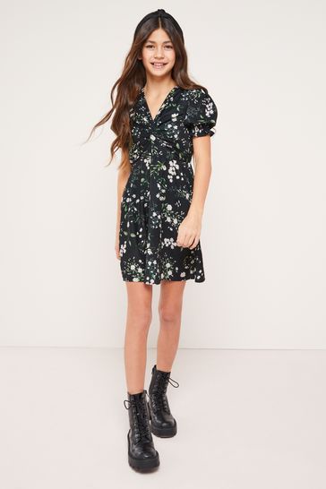 Lipsy black 2025 floral dress