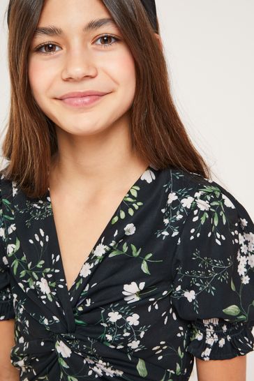 Lipsy floral wrap online dress