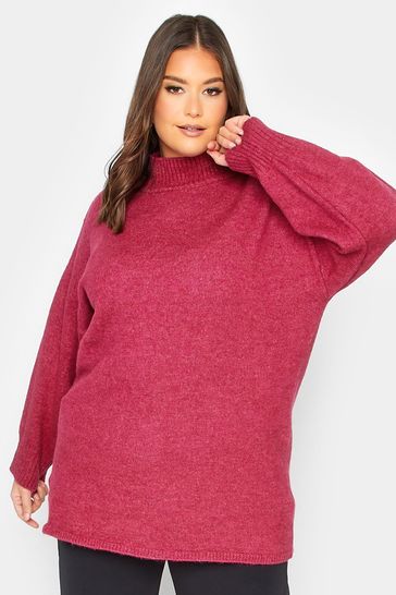 Yours Curve Pink Luxury Batwing Sleeve Jumper
