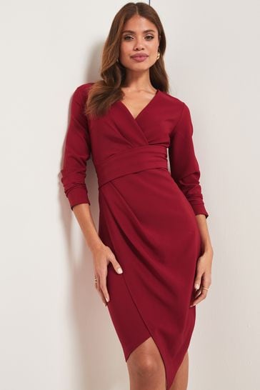 Lipsy v clearance neck bodycon dress