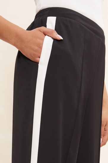 Dress pants with top stripe down the side