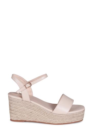 Beige platform wedges outlet