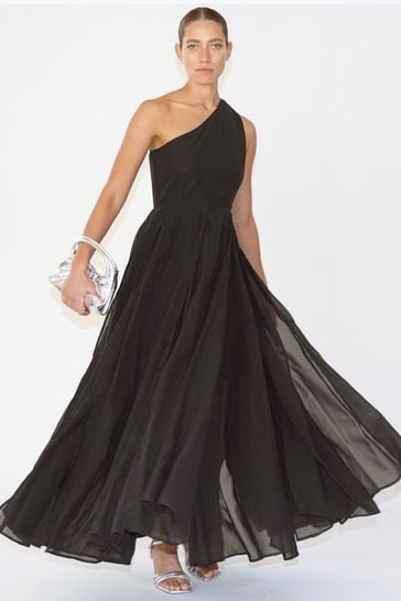 Black one shoulder maxi 2025