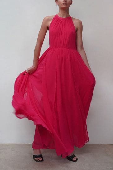 Halter neck floaty dress outlet