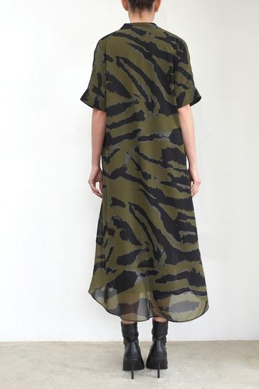 Buy Religion Brown High Low Shirt Dress from Next Luxembourg