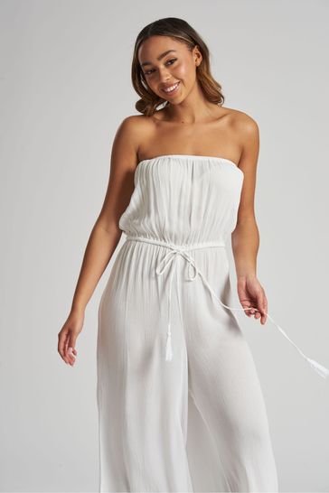 Strapless beach discount jumpsuit