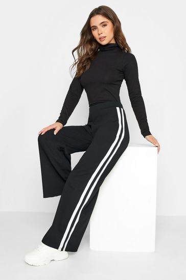 Black trousers shop with white stripe