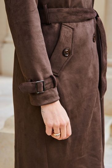 Burberry suede trench coat hot sale