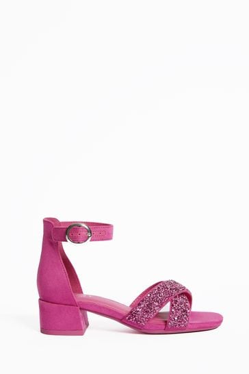 Buy Lipsy Pink Low Block Heel Occasion Sandals from Next Luxembourg