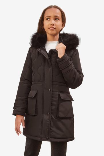 Lipsy black parka sale