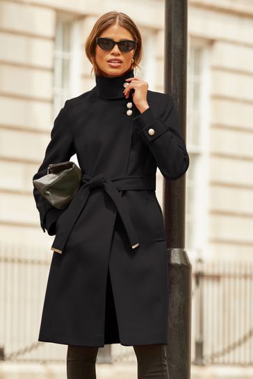 Belted online coat petite