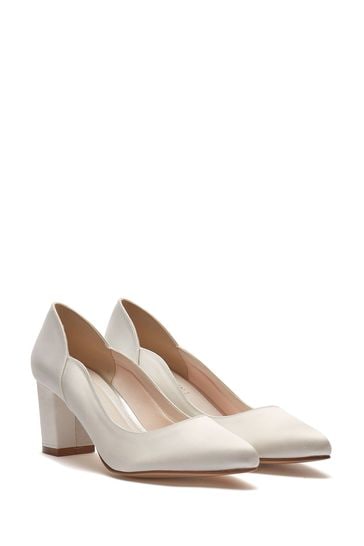 Rainbow Club Ivory Wide FIt Wedding Wide FIt Marie Satin Bridal Shoes