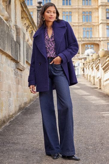 Next lilac boucle coat on sale